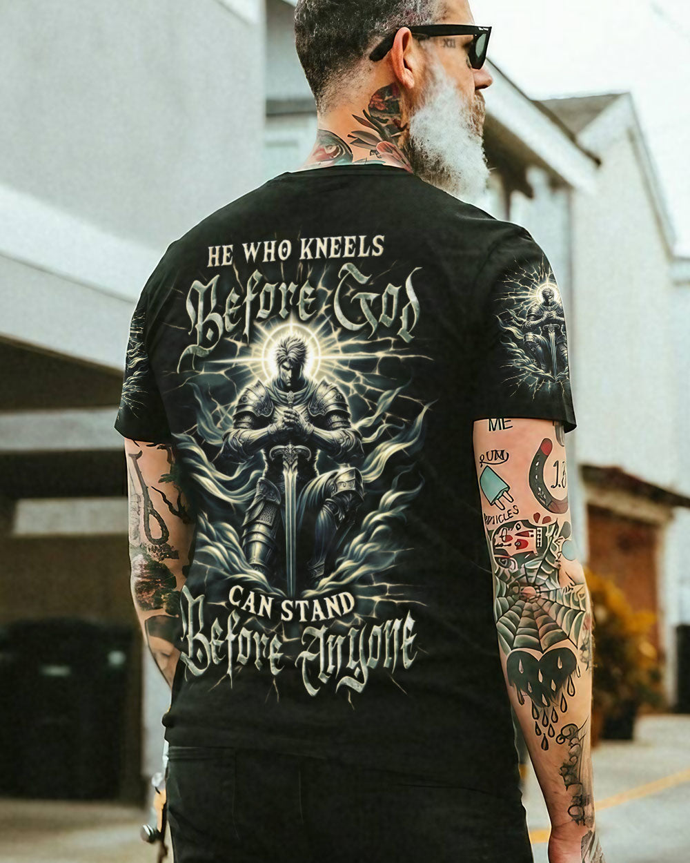 He Who Kneels Before God Warrior Men's All Over Print Shirt - Yhln2403253