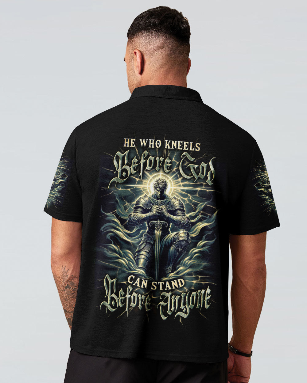 He Who Kneels Before God Warrior Men's All Over Print Shirt - Yhln2403253