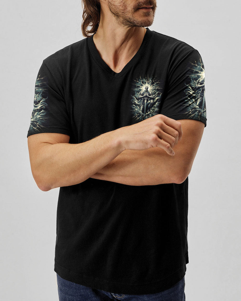 He Who Kneels Before God Warrior Men's All Over Print Shirt - Yhln2403253