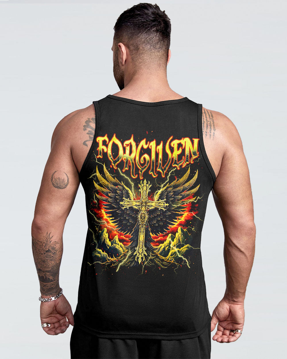 Forgiven Cross Wings Men's All Over Print Shirt - Tlnz1703253