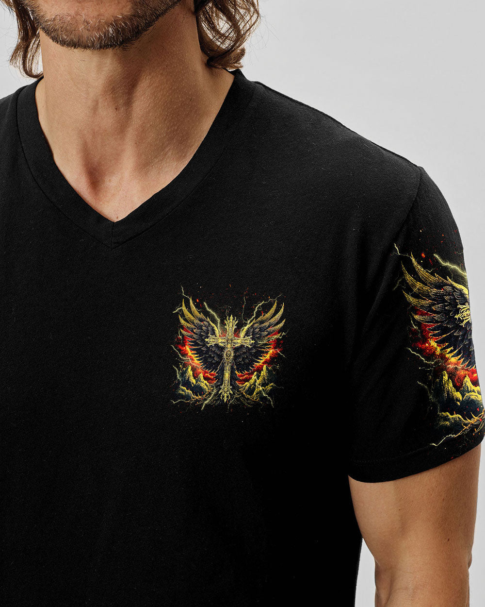 Forgiven Cross Wings Men's All Over Print Shirt - Tlnz1703253