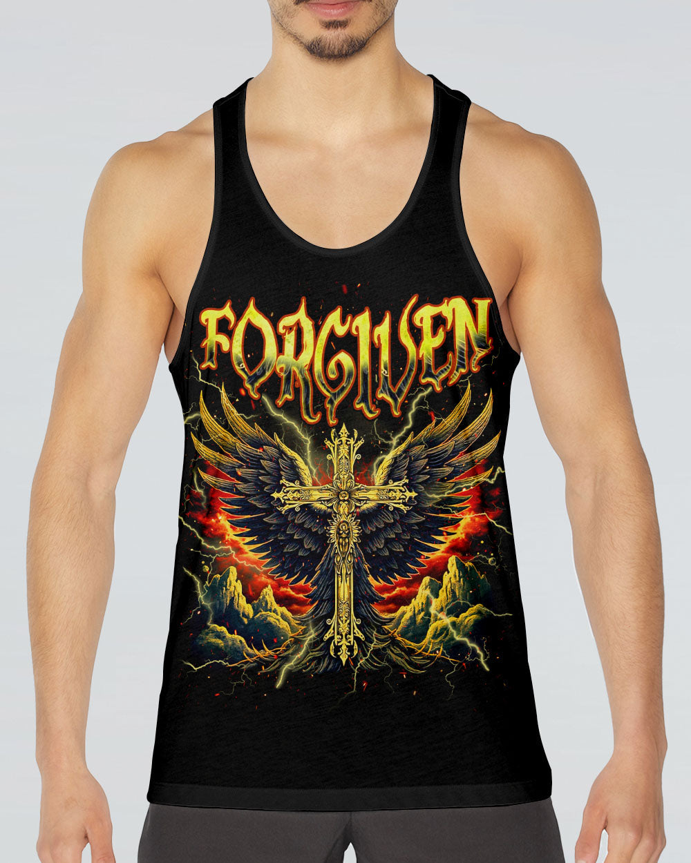 Forgiven Cross Wings Men's All Over Print Shirt - Tlnz1703253