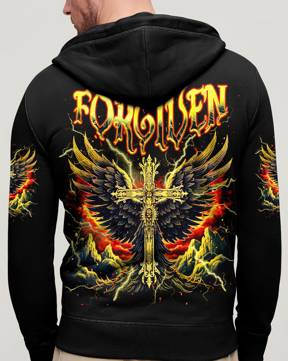 Forgiven Cross Wings Men's All Over Print Shirt - Tlnz1703253