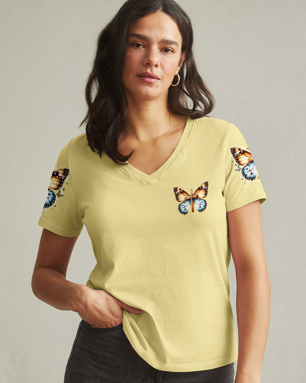 When Butterflies Appear Angels Are Near Women's All Over Print Shirt - Tlno0805251