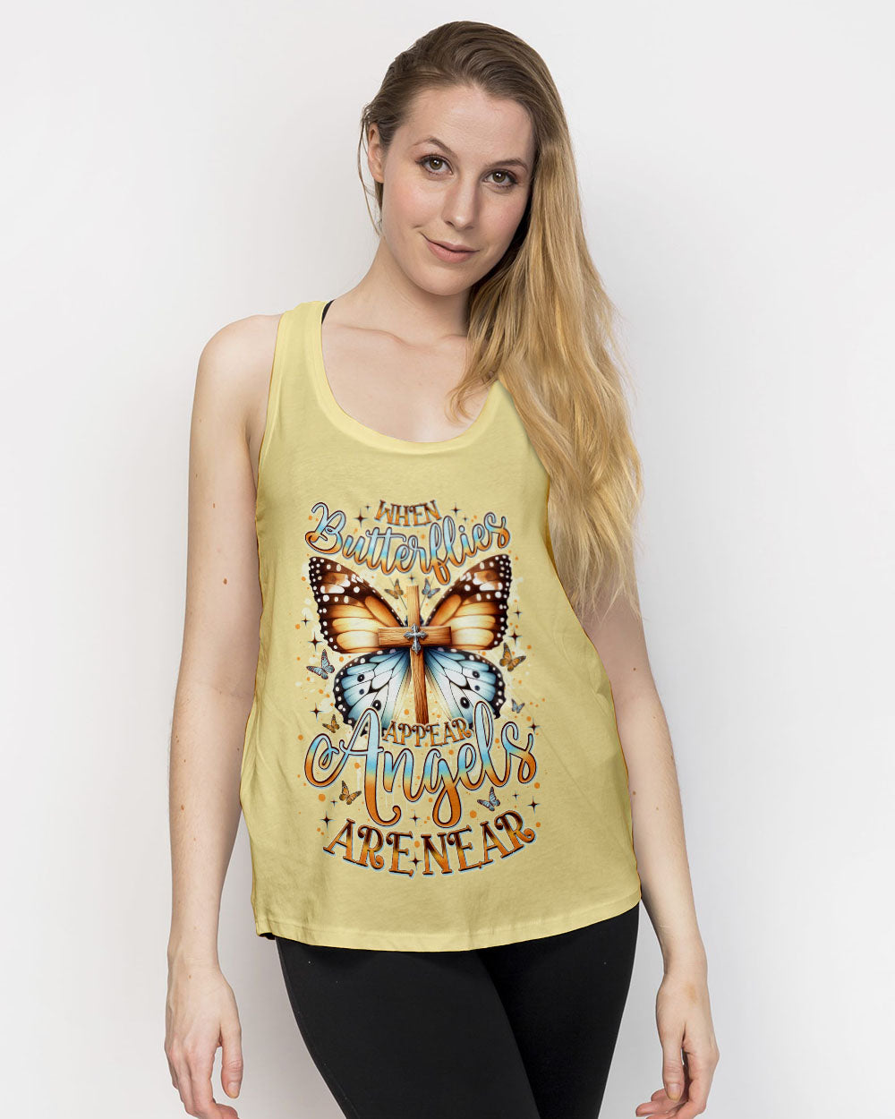 When Butterflies Appear Angels Are Near Women's All Over Print Shirt - Tlno0805251