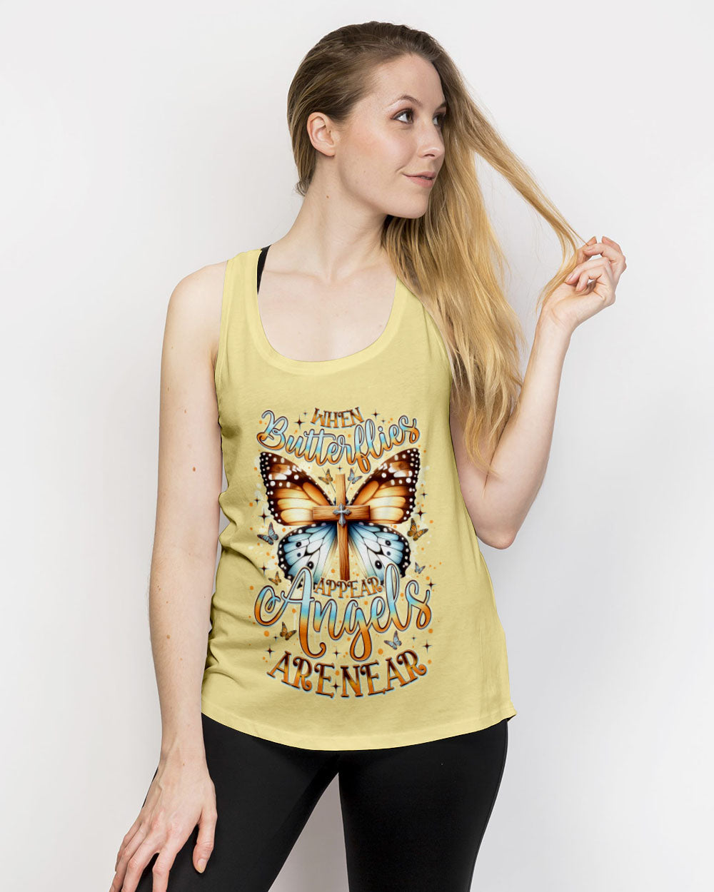When Butterflies Appear Angels Are Near Women's All Over Print Shirt - Tlno0805251