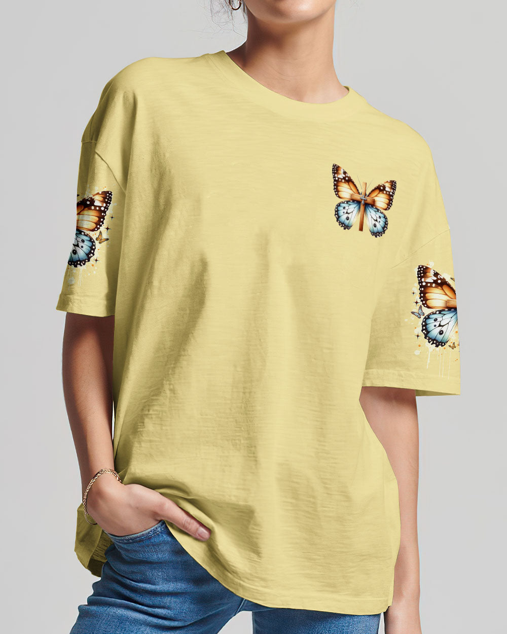 When Butterflies Appear Angels Are Near Women's All Over Print Shirt - Tlno0805251