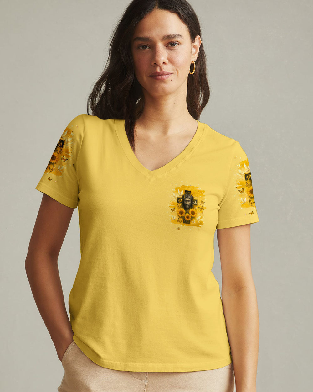 My God Turns My Darkness Into Light Sunflower Women's All Over Print Shirt - Tlnt0606252