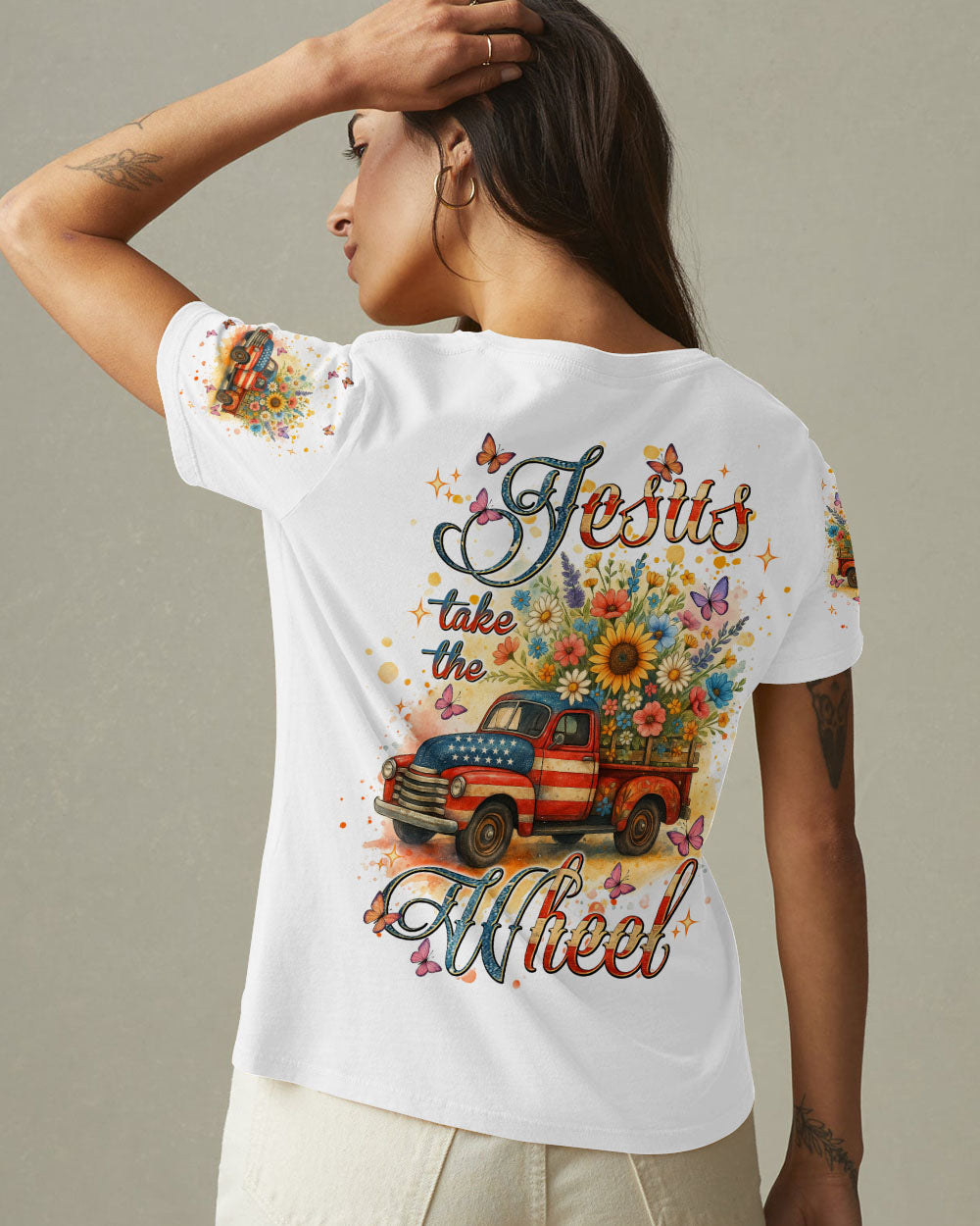 Jesus Take The Wheel Women's All Over Print Shirt - Tlnt0905252