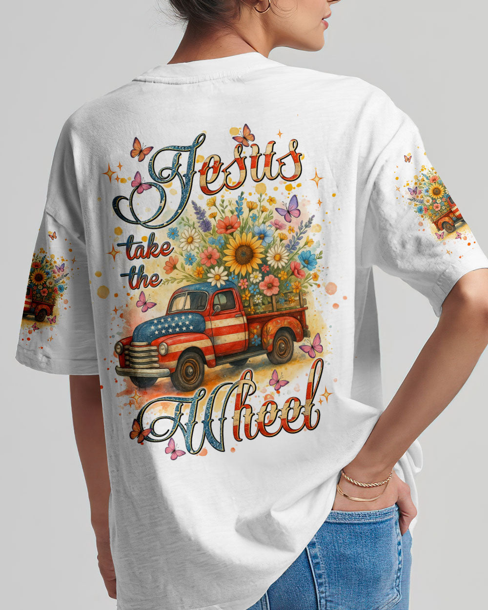 Jesus Take The Wheel Women's All Over Print Shirt - Tlnt0905252