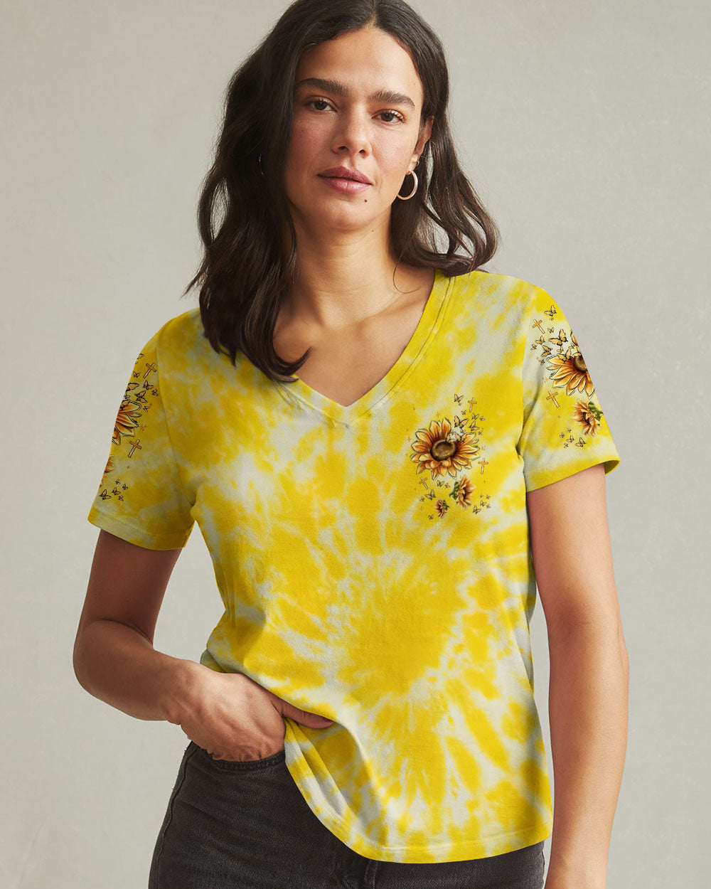 Walk By Faith Sunflower Women's All Over Print Shirt - Tlnt0906252