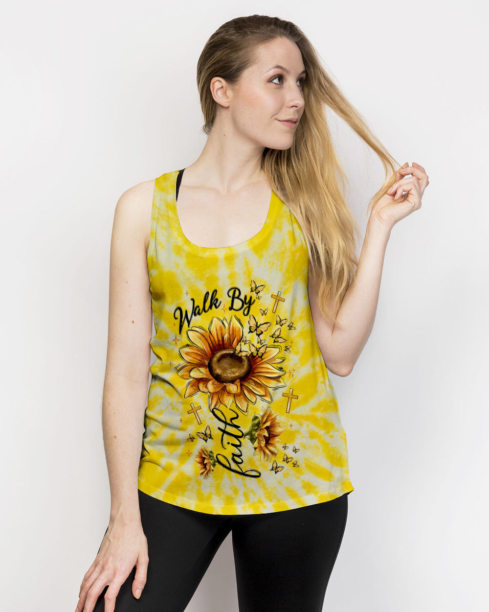 Walk By Faith Sunflower Women's All Over Print Shirt - Tlnt0906252