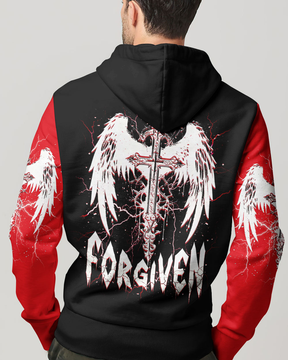 Forgiven Cross Wings Men's All Over Print Shirt - Tlnt1703252