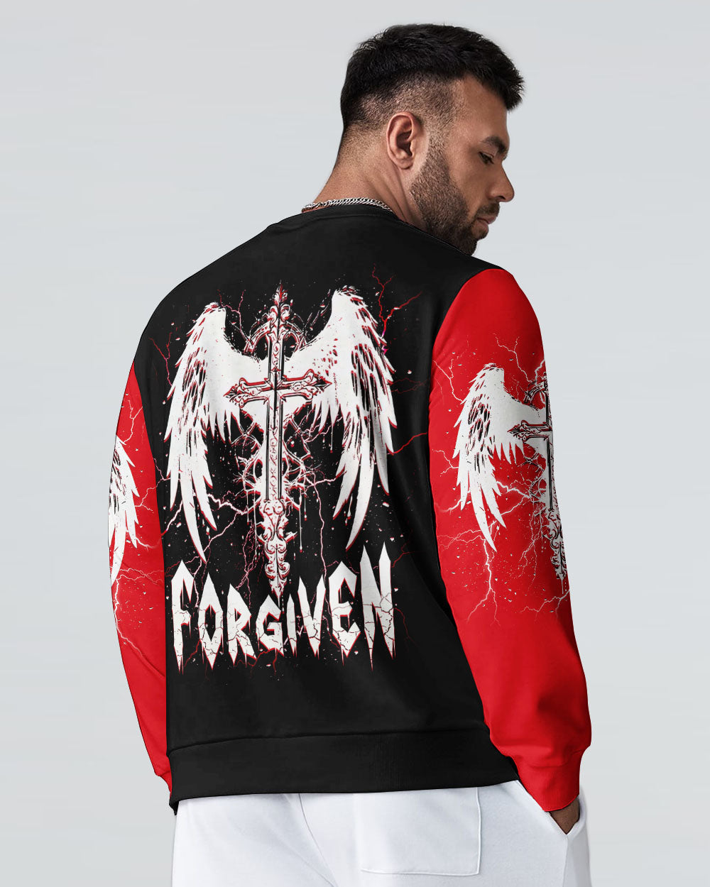 Forgiven Cross Wings Men's All Over Print Shirt - Tlnt1703252
