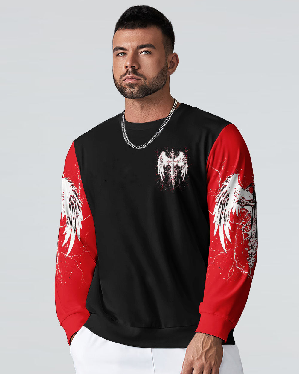 Forgiven Cross Wings Men's All Over Print Shirt - Tlnt1703252