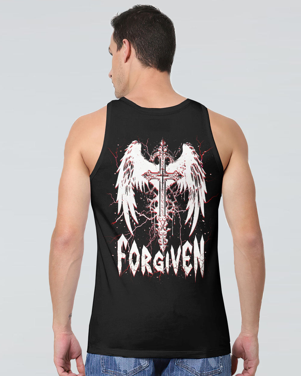 Forgiven Cross Wings Men's All Over Print Shirt - Tlnt1703252