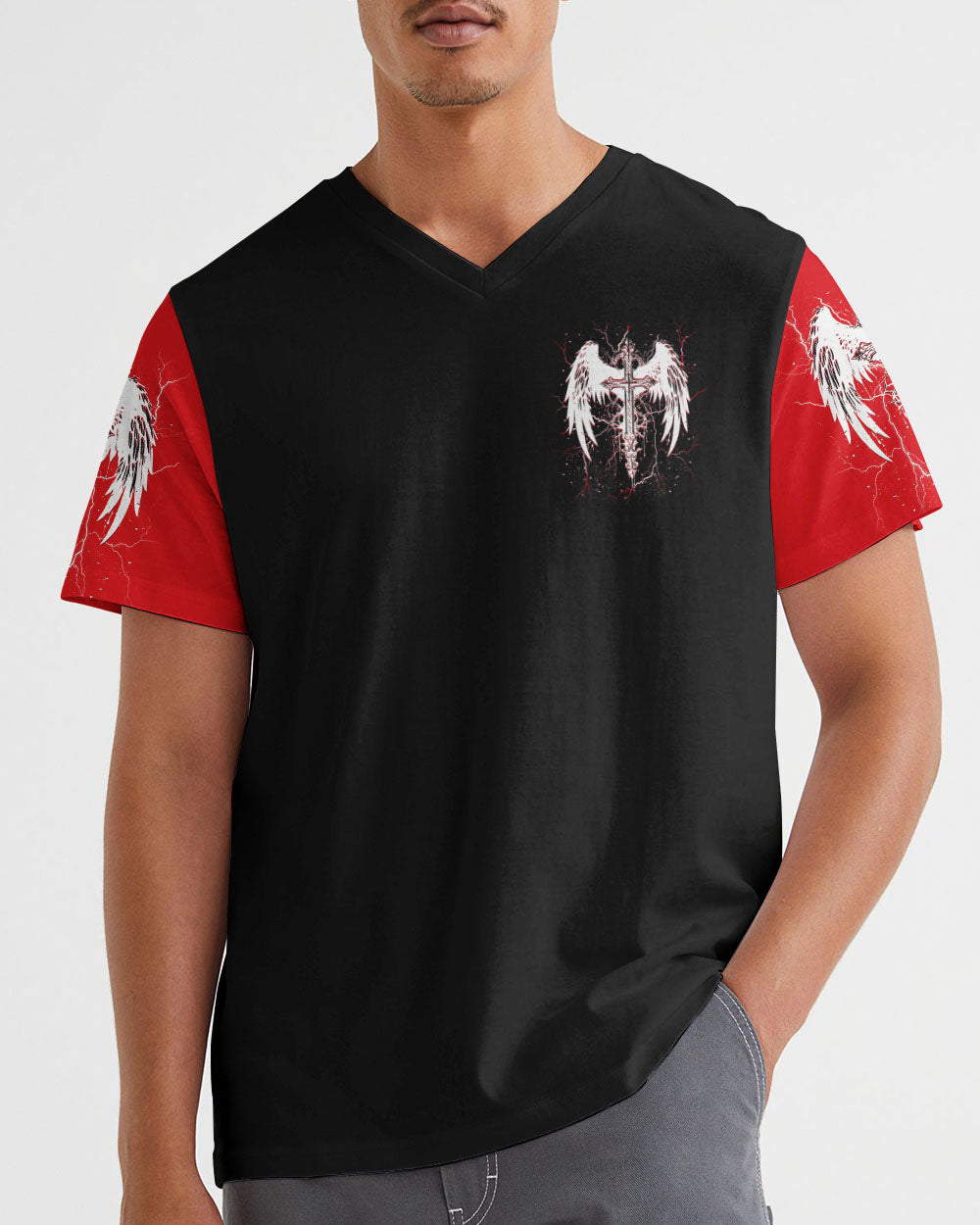 Forgiven Cross Wings Men's All Over Print Shirt - Tlnt1703252
