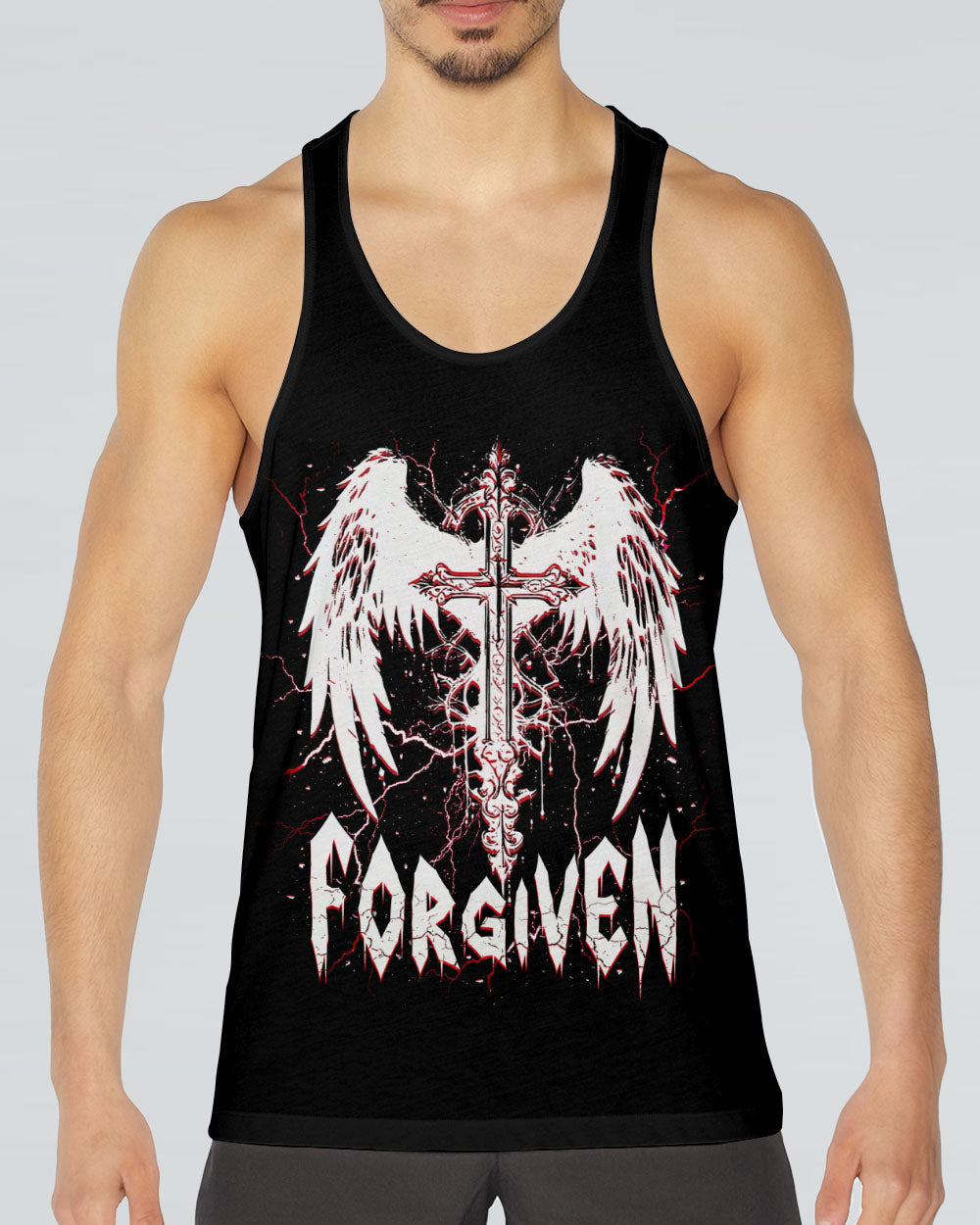 Forgiven Cross Wings Men's All Over Print Shirt - Tlnt1703252