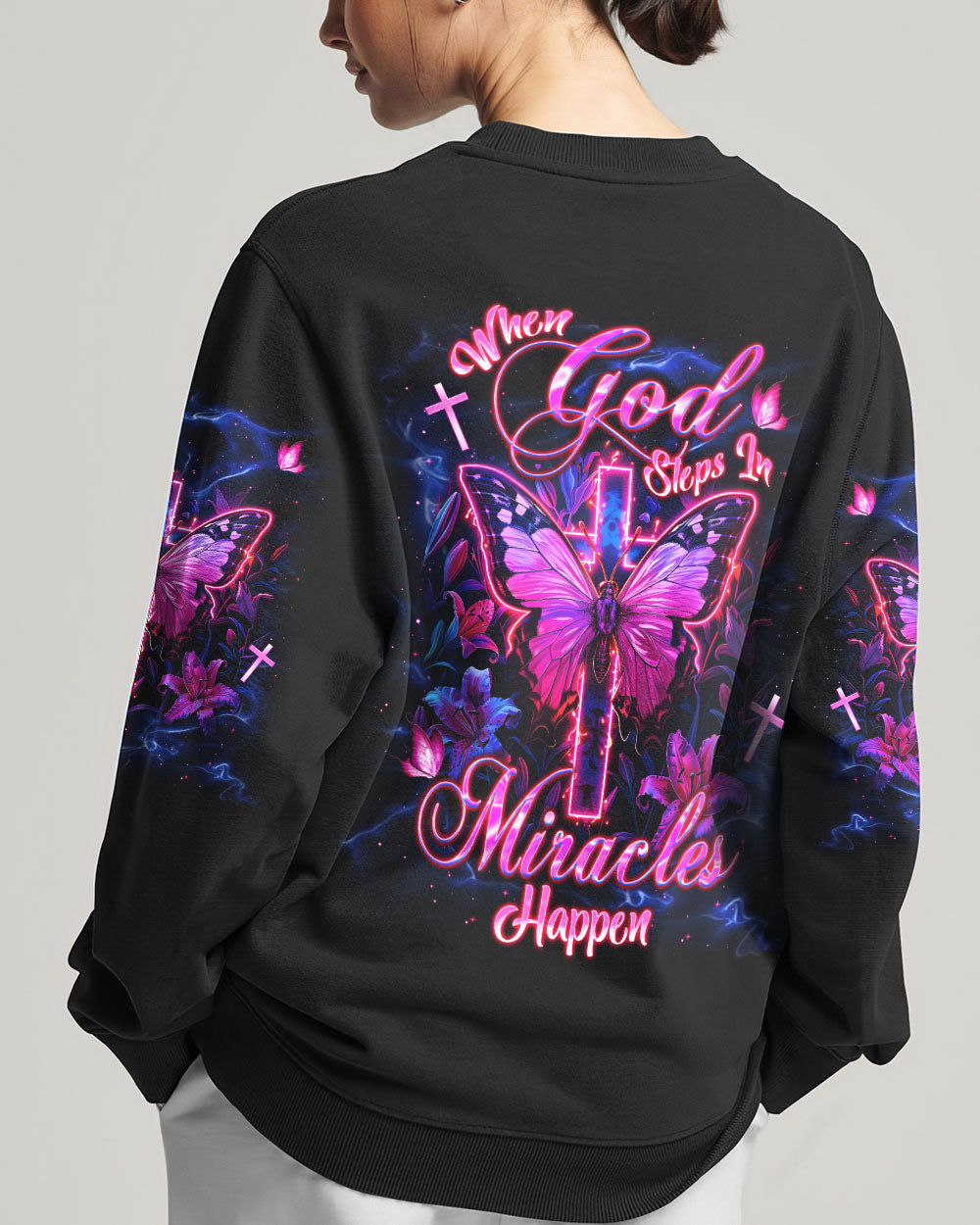When God Steps In Miracles Happen Women's All Over Print Shirt - Tlnt1906251