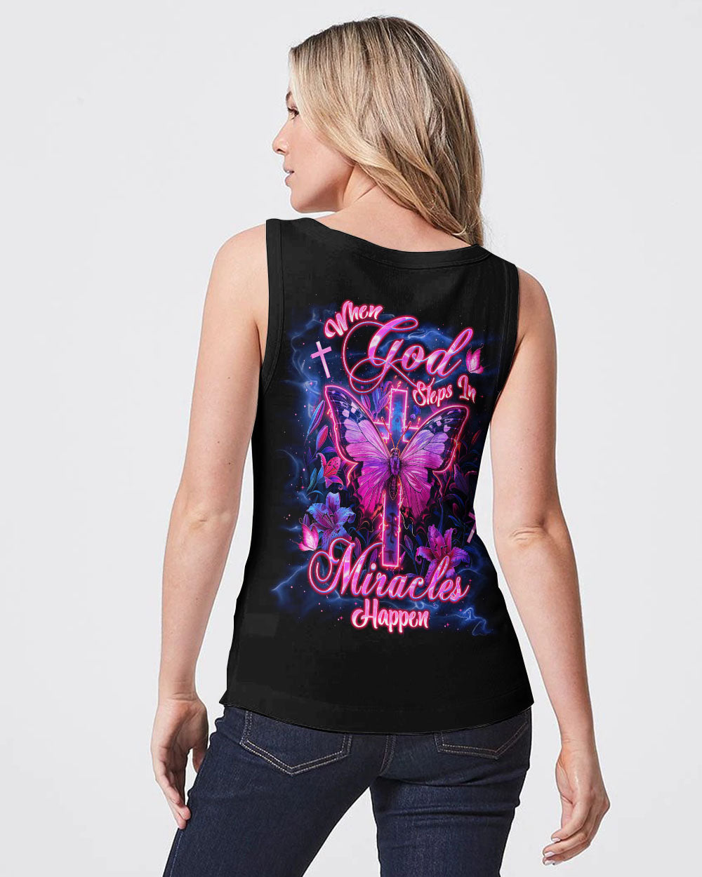 When God Steps In Miracles Happen Women's All Over Print Shirt - Tlnt1906251