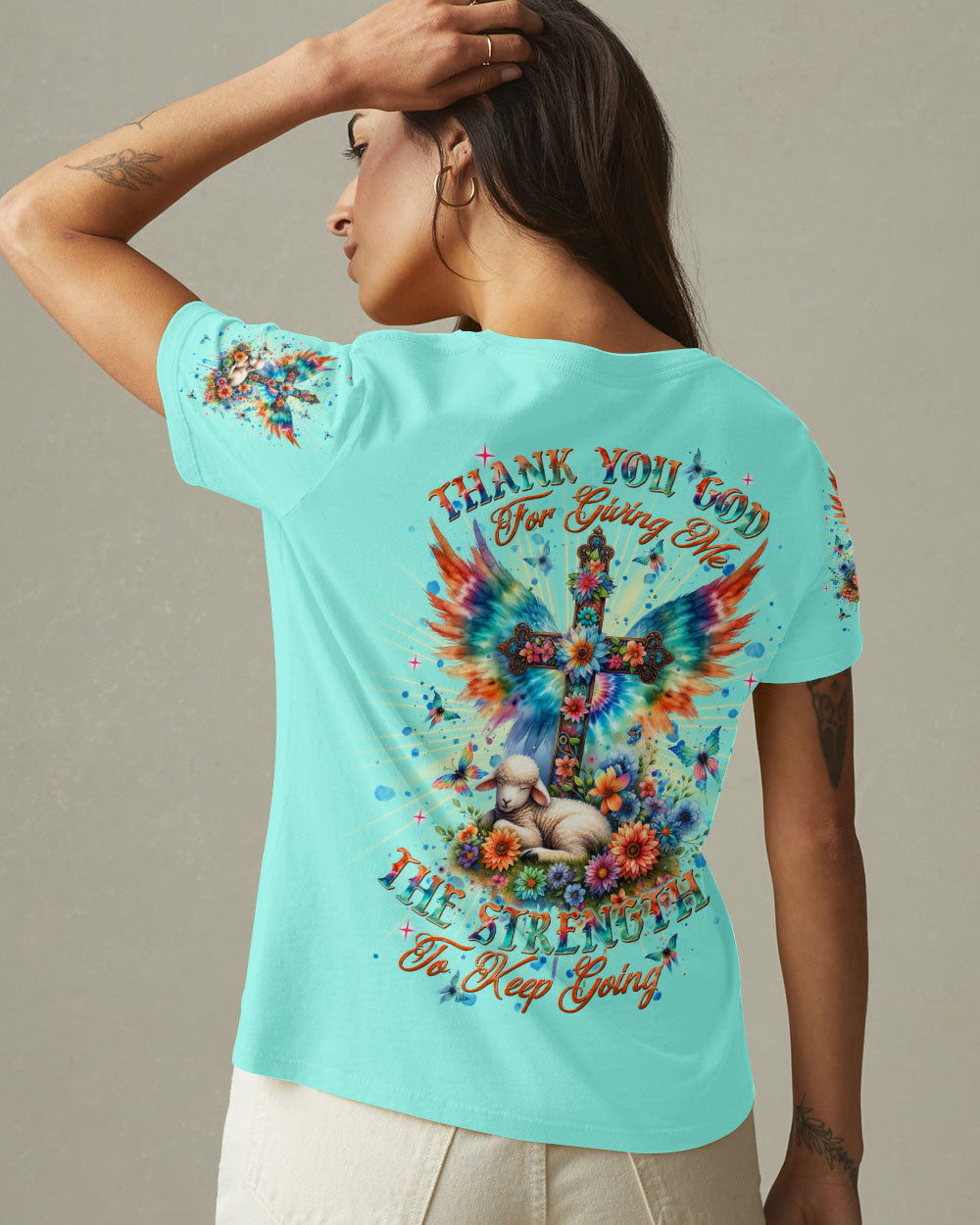 Thank You God Jesus Lamb Women's All Over Print Shirt - Tlnt2005252