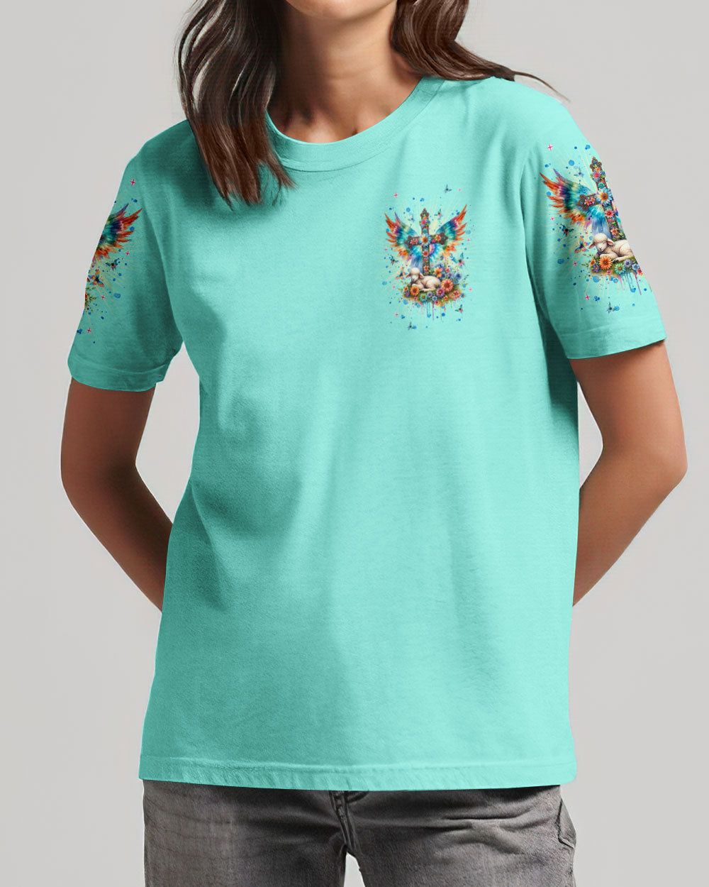 Thank You God Jesus Lamb Women's All Over Print Shirt - Tlnt2005252