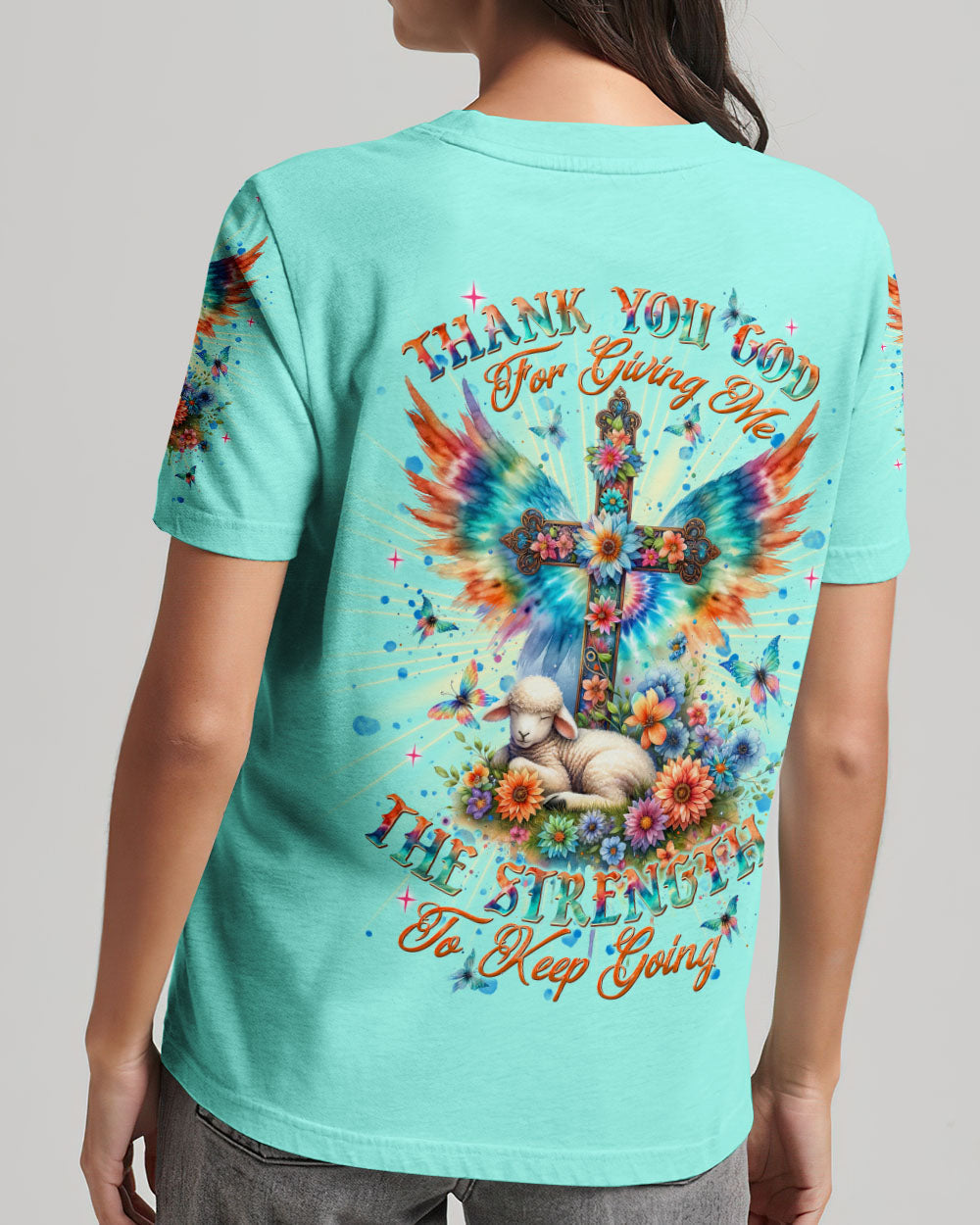 Thank You God Jesus Lamb Women's All Over Print Shirt - Tlnt2005252