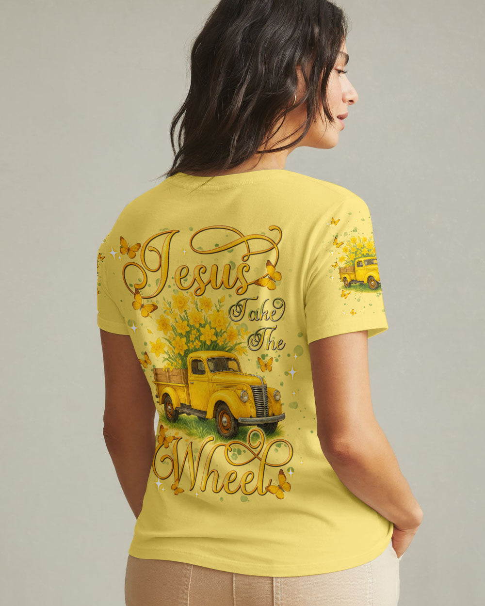 Jesus Take The Wheel Women's All Over Print Shirt - Tlnt2104254
