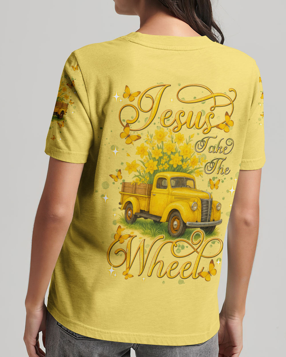 Jesus Take The Wheel Women's All Over Print Shirt - Tlnt2104254