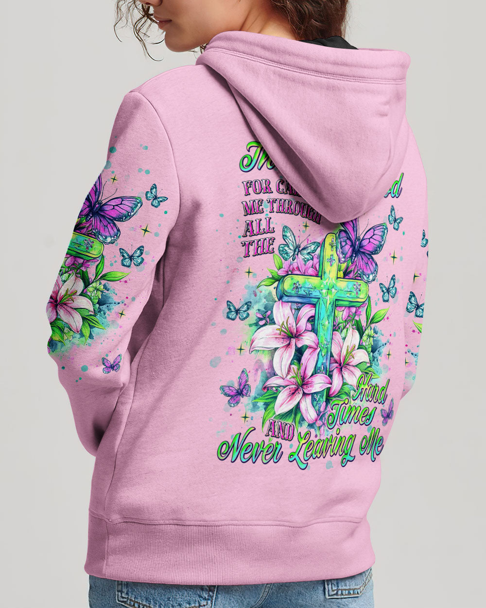Thank You God For Carrying Me Lilies Women's All Over Print Shirt - Tlnt2105252