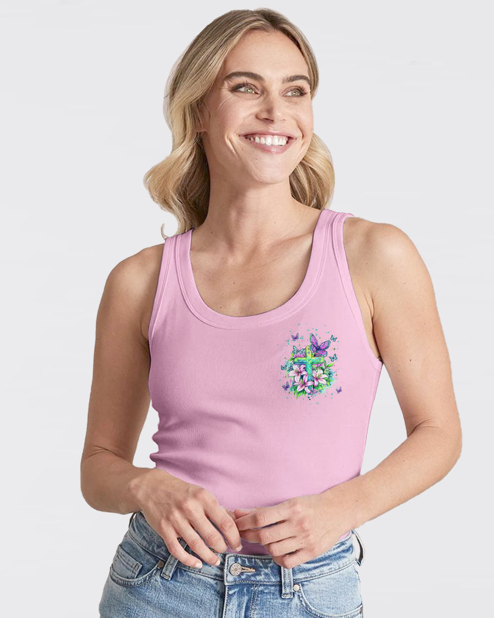 Thank You God For Carrying Me Lilies Women's All Over Print Shirt - Tlnt2105252