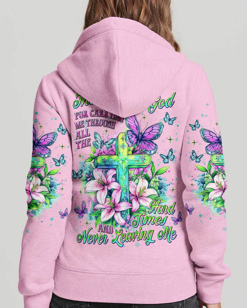 Thank You God For Carrying Me Lilies Women's All Over Print Shirt - Tlnt2105252