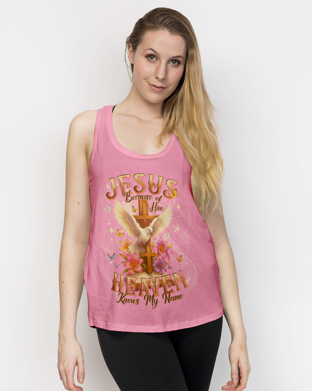 Jesus Because Of Him Heaven Knows My Name Women's All Over Print Shirt - Tlnt2504251