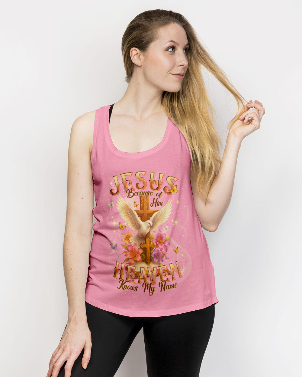 Jesus Because Of Him Heaven Knows My Name Women's All Over Print Shirt - Tlnt2504251