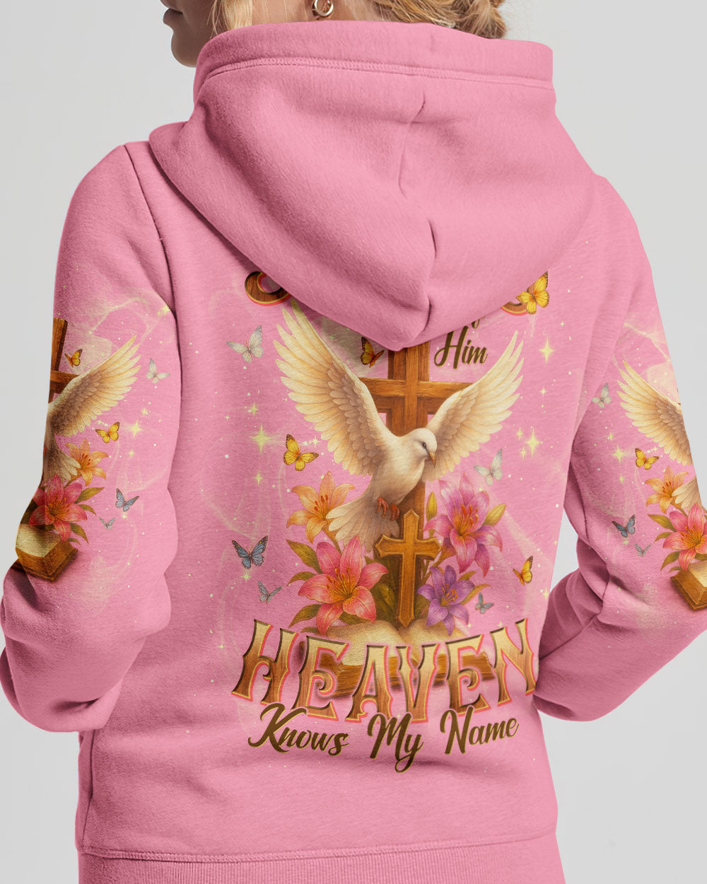 Jesus Because Of Him Heaven Knows My Name Women's All Over Print Shirt - Tlnt2504251