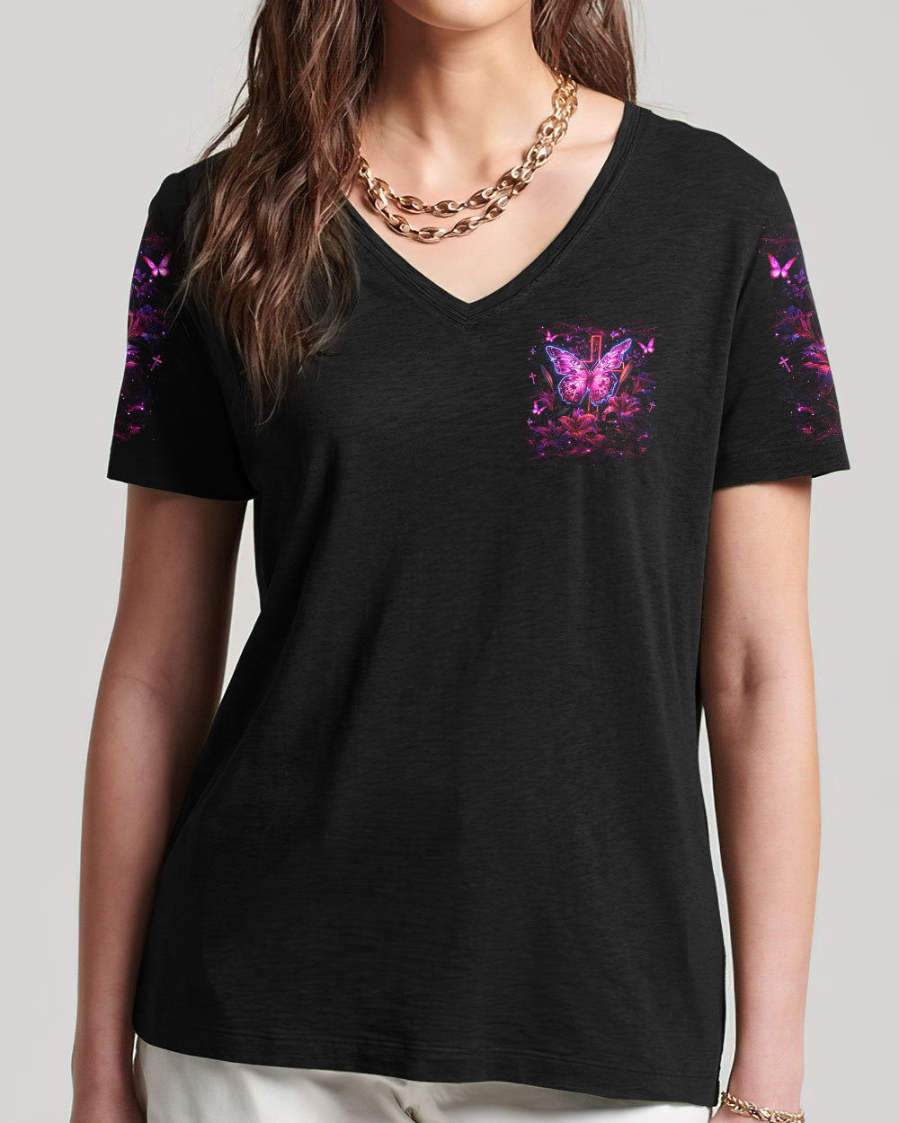 When Butterflies Appear Angels Are Near Women's All Over Print Shirt - Tlnz1806252