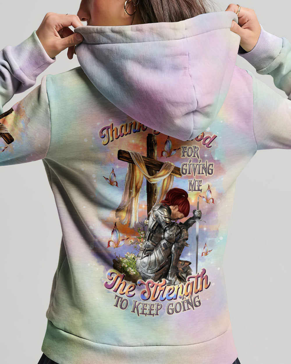 Thank You God Jesus Warrior Women's All Over Print Shirt - Tltr0805253