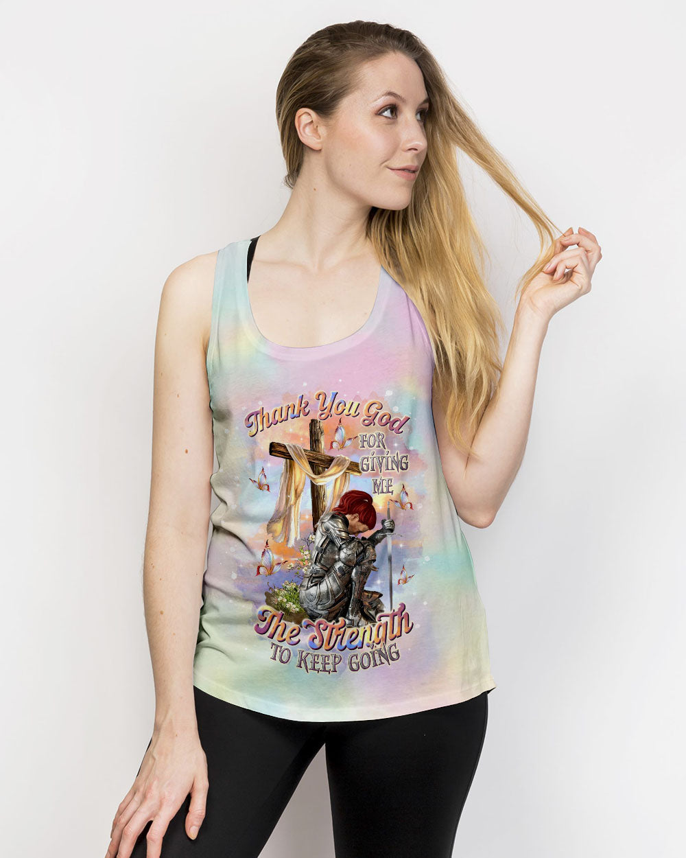 Thank You God Jesus Warrior Women's All Over Print Shirt - Tltr0805253