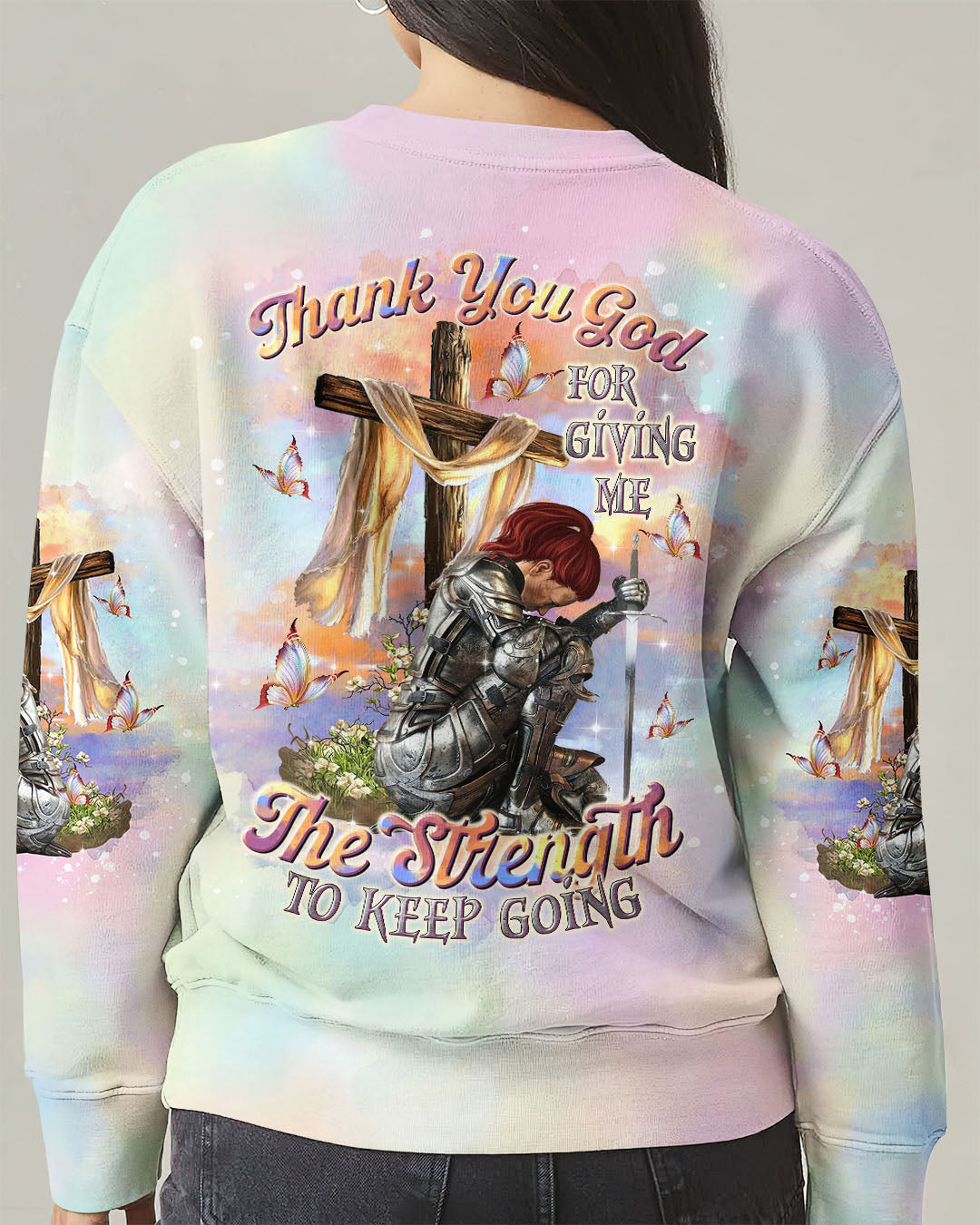 Thank You God Jesus Warrior Women's All Over Print Shirt - Tltr0805253