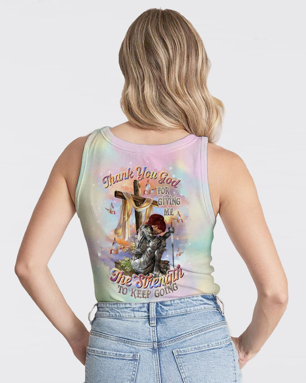 Thank You God Jesus Warrior Women's All Over Print Shirt - Tltr0805253