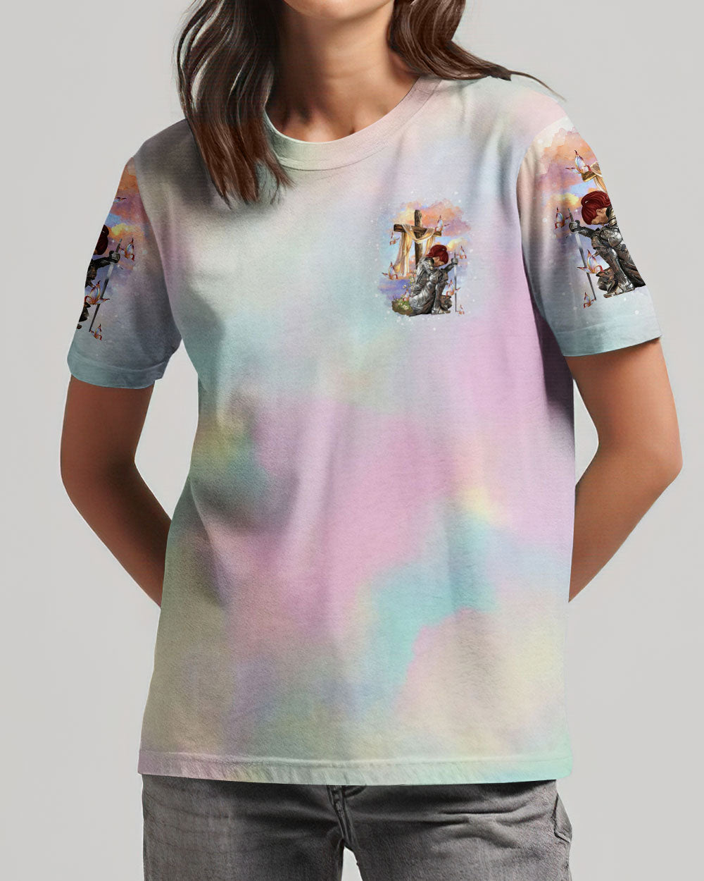 Thank You God Jesus Warrior Women's All Over Print Shirt - Tltr0805253