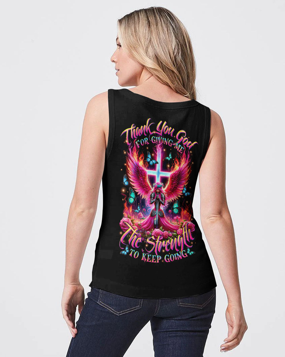 Thank You God Jesus Warrior Women's All Over Print Shirt - Tltr1705253