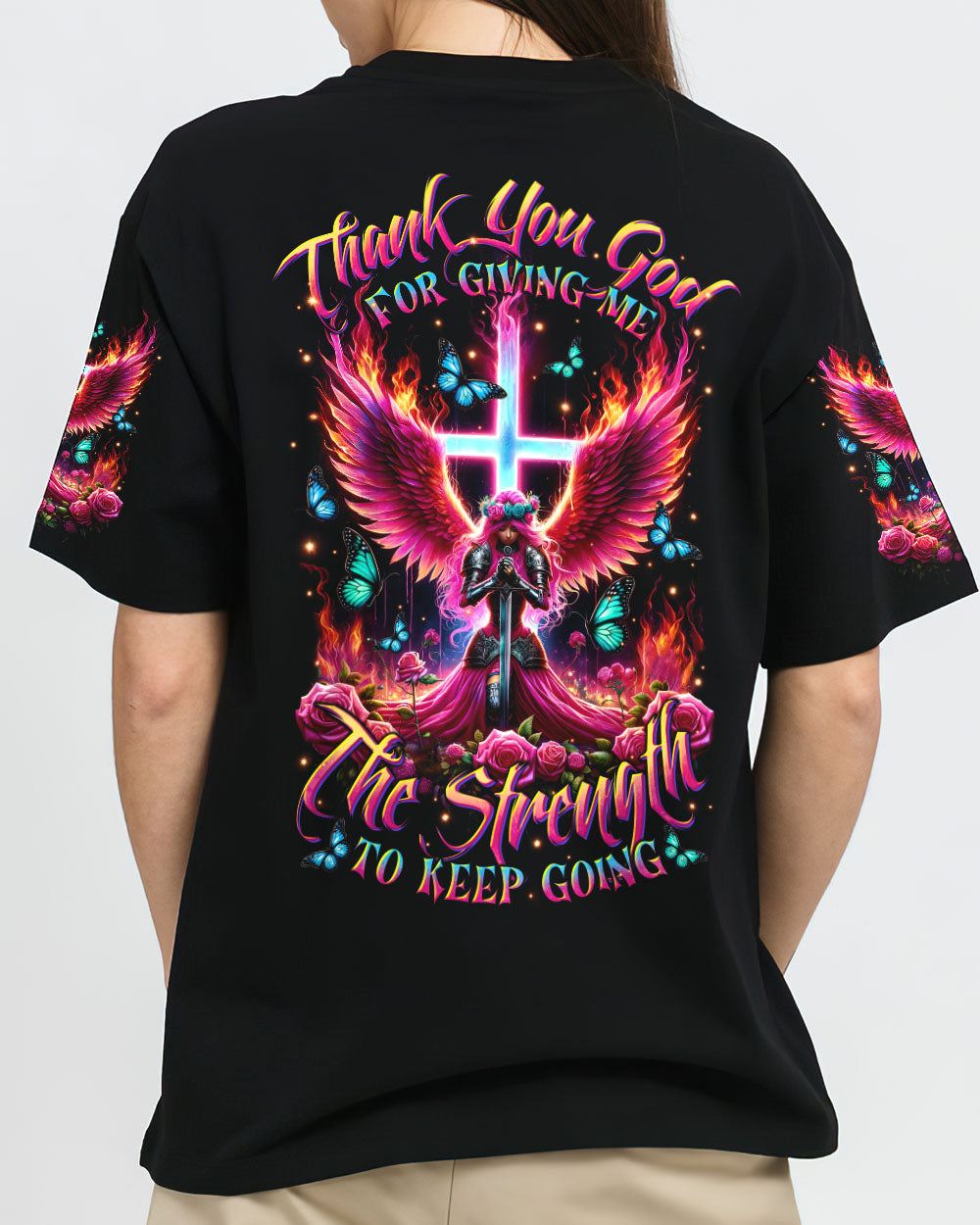 Thank You God Jesus Warrior Women's All Over Print Shirt - Tltr1705253