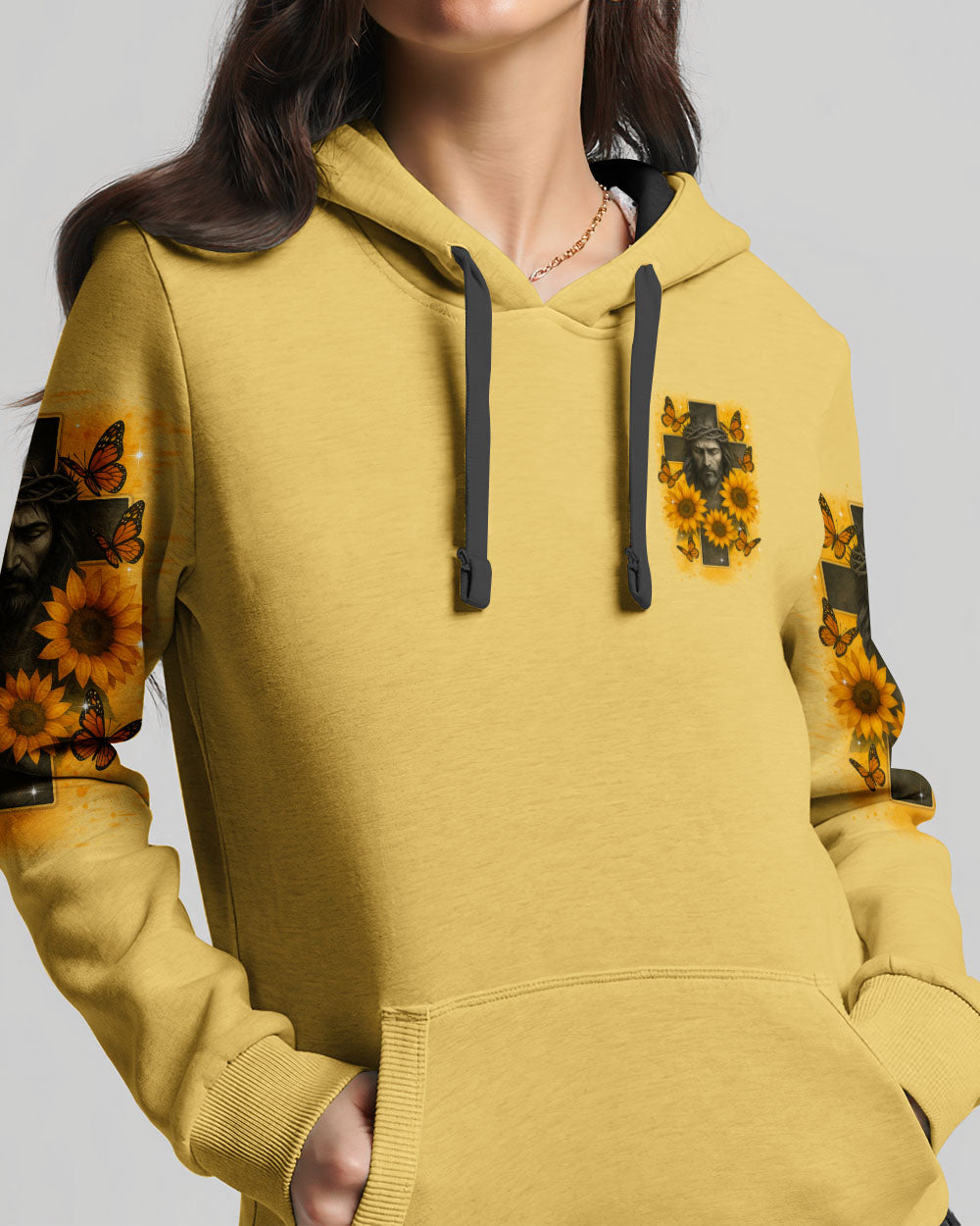 Jesus Is The Only Reason Cross Sunflower Women's All Over Print Shirt - Tltr1706252