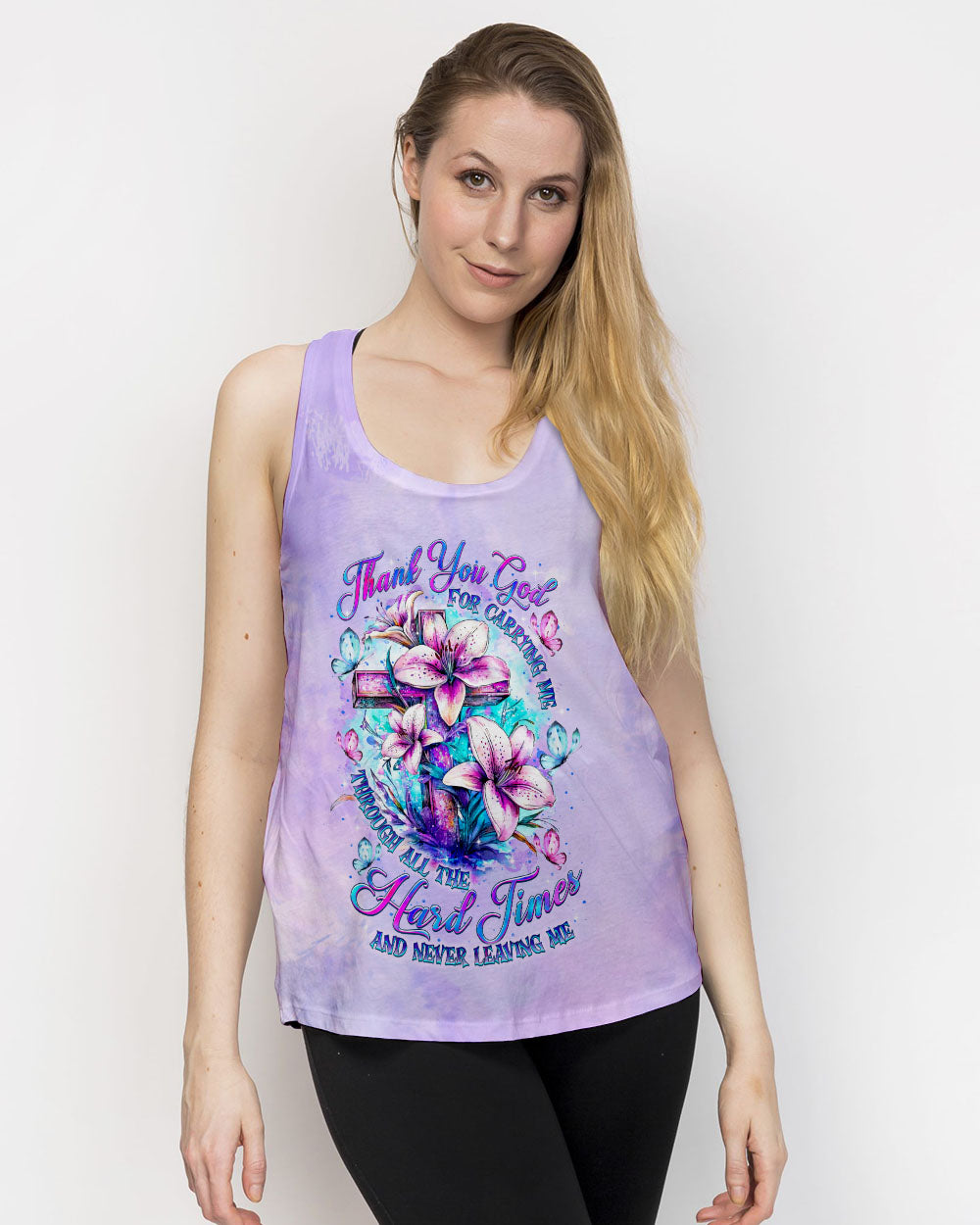 Thank You God For Carrying Me Lilies Women's All Over Print Shirt - Tltr2005251