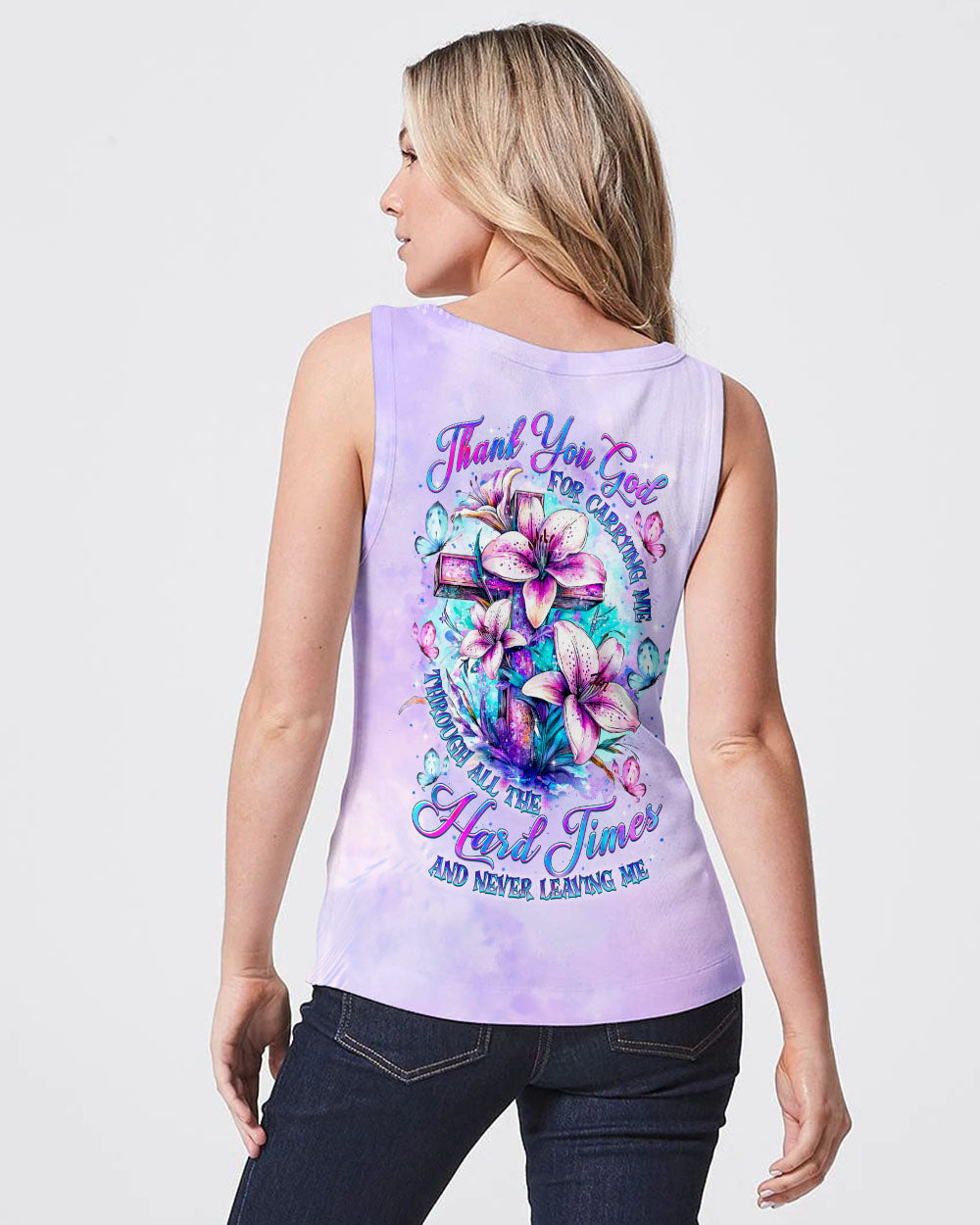 Thank You God For Carrying Me Lilies Women's All Over Print Shirt - Tltr2005251