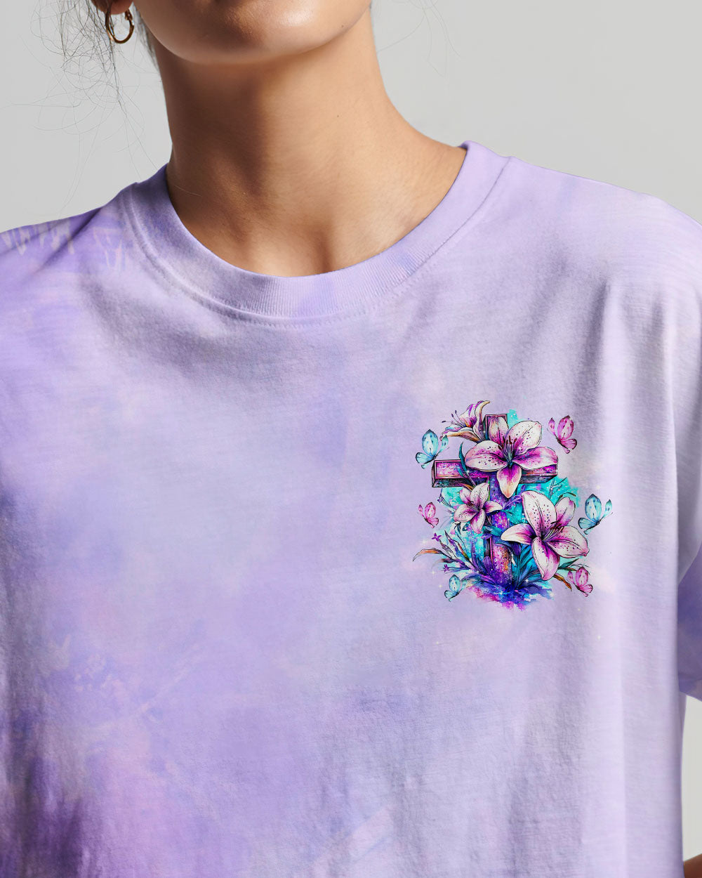 Thank You God For Carrying Me Lilies Women's All Over Print Shirt - Tltr2005251