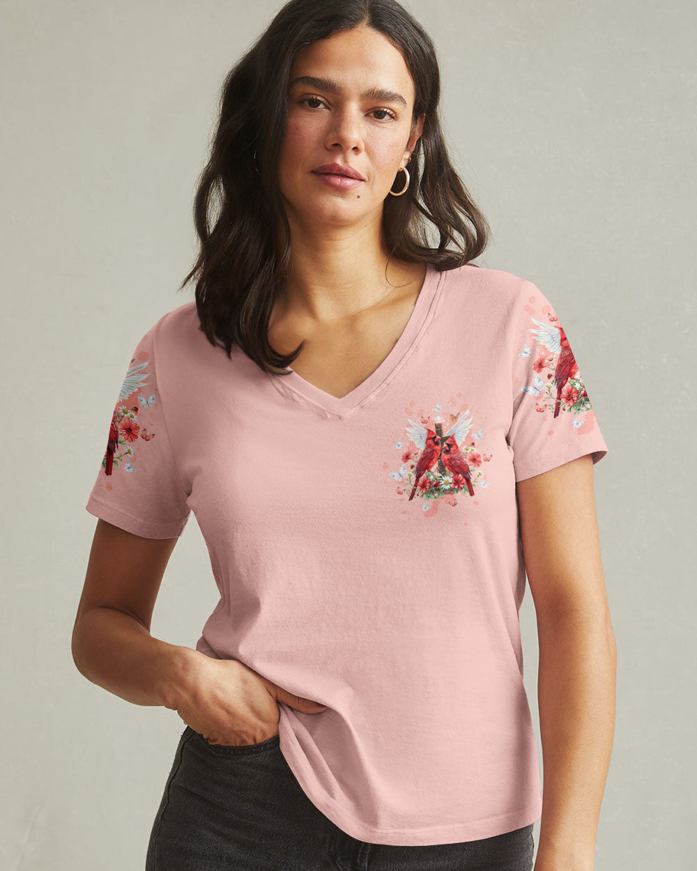 Cardinals Appear When Angels Are Near Women's All Over Print Shirt - Tltw1606253