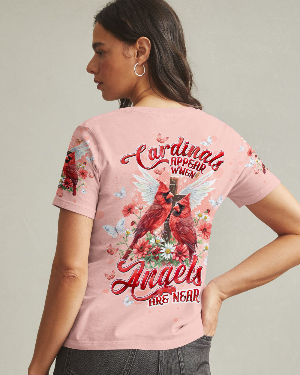 Cardinals Appear When Angels Are Near Women's All Over Print Shirt - Tltw1606253