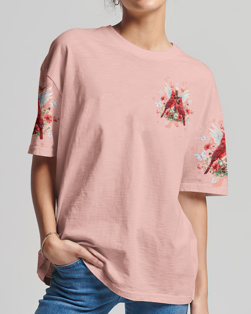 Cardinals Appear When Angels Are Near Women's All Over Print Shirt - Tltw1606253